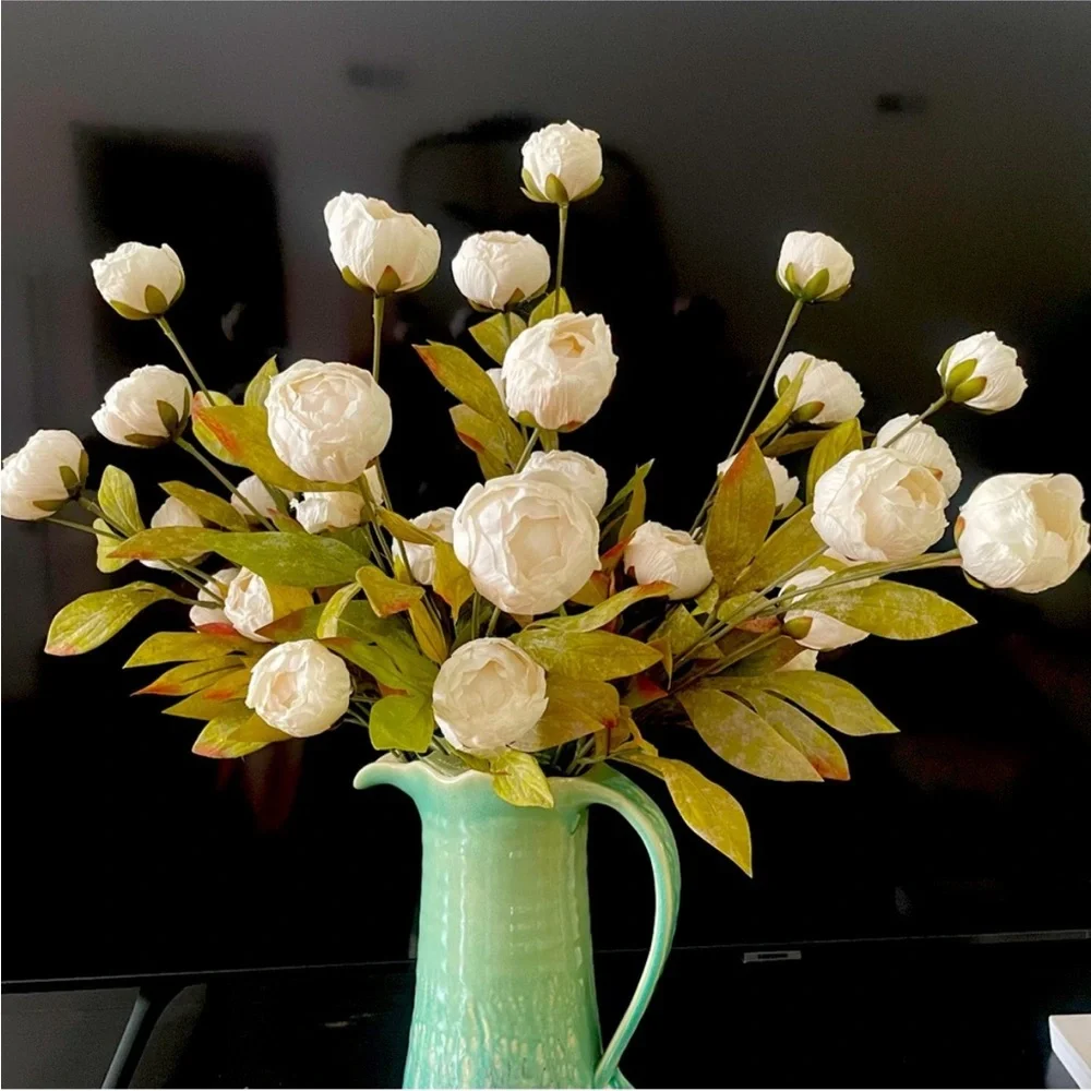 5 Stems Cream Peony Stem by Ashland / NWT